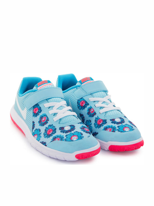Flex Experience Flex Experience 5 Print PS Kids Sports Shoes Running with Hoop & Loop Closure Light Blue