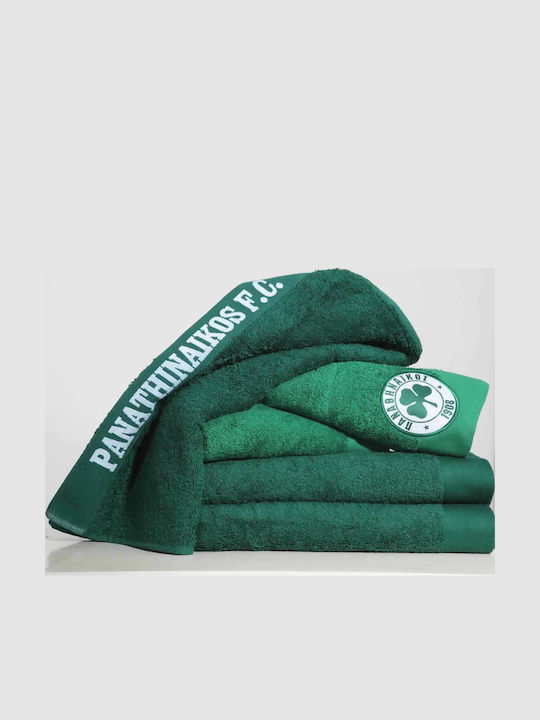 Palamaiki Bath Towel Panathinaikos FC 1908 70x140cm Green Weight 500gr/m²