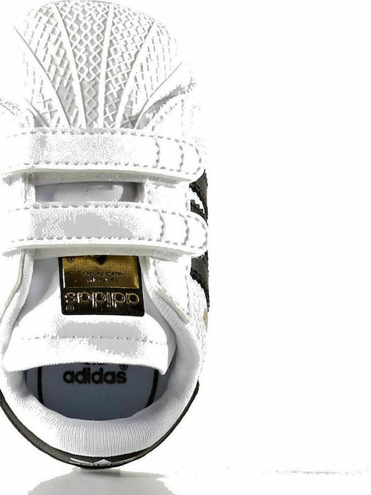 Adidas Βρεφικά Sneakers Αγκαλιάς για Αγόρι Λευκά Superstar