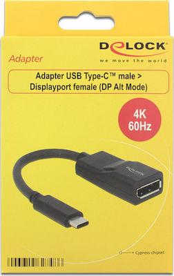 DeLock Μετατροπέας USB-C male σε DisplayPort female (62748)