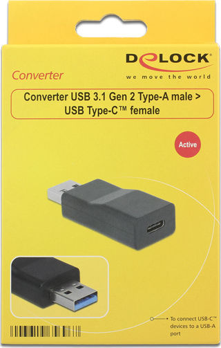 DeLock Converter USB-A male to USB-C female 1pcs (65696)