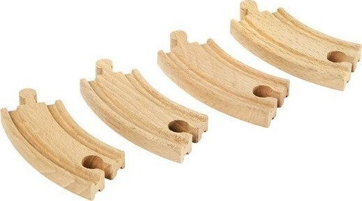 Brio Toys Short Curved Tracks Railroad Tracks