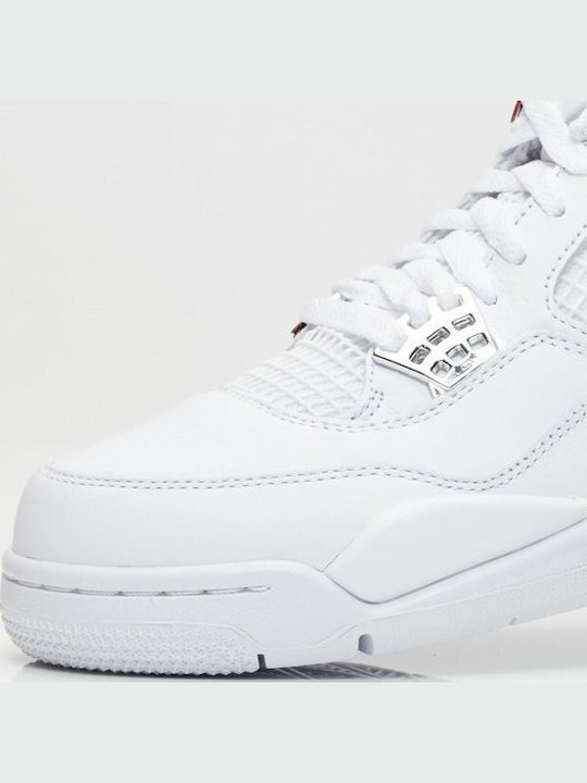 Air  4 Retro Adidași Tip Botine Pentru Bărbați Albi