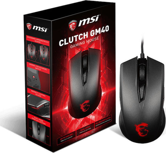 MSI Clutch GM40 Gaming Gaming Maus 5000 DPI Schwarz