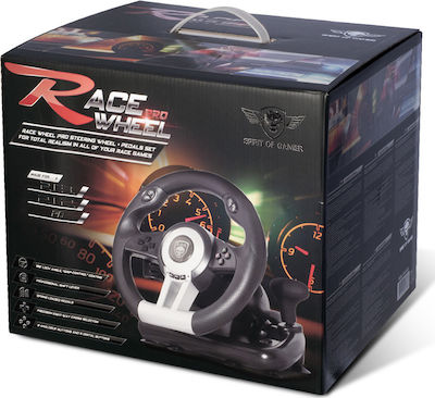 Spirit of Gamer R-Ace Wheel Pro Τιμονιέρα με Μοχλό Ταχυτήτων και Πετάλια για PC / PS3 με 180° Περιστροφής