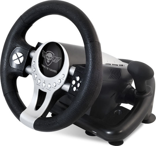 Spirit of Gamer R-Ace Wheel Pro 2 Volan cu Schimbător de Viteze și Pedale pentru PC / PS3 / PS4 / XBOX One cu 180° Grade de Rotire