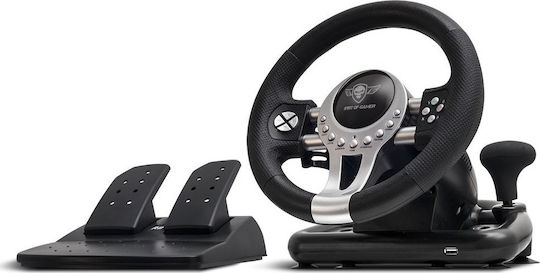 Spirit of Gamer R-Ace Wheel Pro 2 Volan cu Schimbător de Viteze și Pedale pentru PC / PS3 / PS4 / XBOX One cu 180° Grade de Rotire