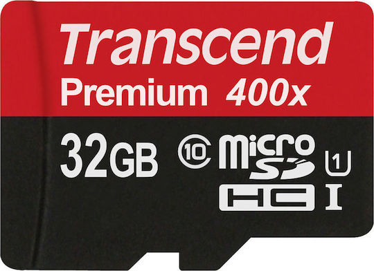 Premium 400x MicroSDHC 32GB U1 UHS-I 60MB/s С Адаптер