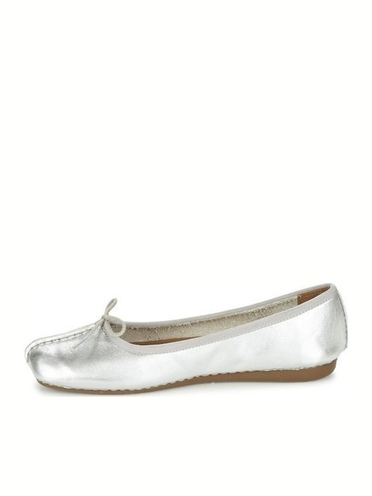 Freckle Ice Γυναικεία Slip-On Δερμάτινα Ασημί