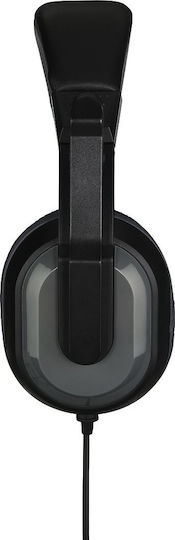 HAMA Offbeat Über Ohr Multimedia-Headsets mit Mikrofon und Verbindung 3,5 mm Klinke in Schwarz Farbe