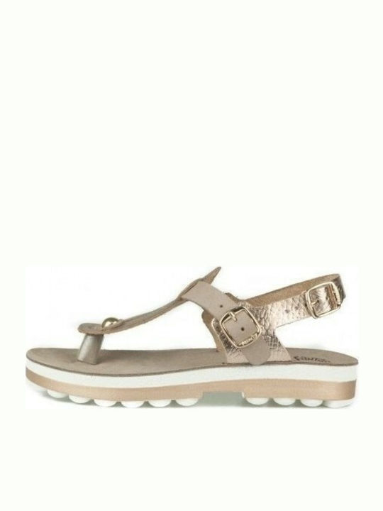 Marlena Leather Women's Sandals Plain Rose Gold