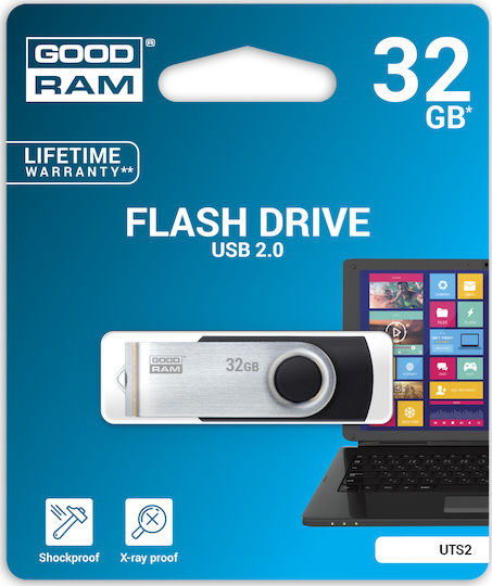 GoodRAM UTS2 32GB USB 2.0 Stick Μαύρο