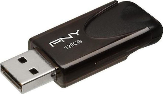 PNY Attaché 4 128GB USB 2.0 Stick Μαύρο
