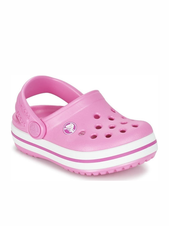 Crocs Παιδικά Ανατομικά Σαμπό Θαλάσσης για Κορίτσι Crocband Ροζ