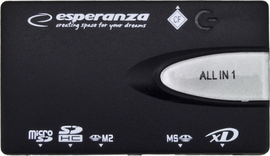 Esperanza Card Reader USB 2.0 για SD/microSD/MemoryStick/xD