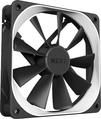 NZXT Aer F140 Gehäuselüfter mit Verbindung 4-Pin PWM 2Stück Schwarz