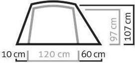 Salewa Micra II Camping Tent Igloo Green with Double Cloth 4 Seasons for 2 People Waterproof 3000mm 222x190x107cm
