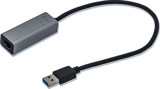 i-tec U3METALGLAN USB Мрежов Адаптер за Жично свързване Гигабитов Етърнет