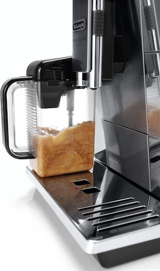 De'Longhi Primadonna Elite Automatic Espresso Coffee Machine 1450W Pressure 19bar for Cappuccino with Grinder Silver ECAM650.85.MS