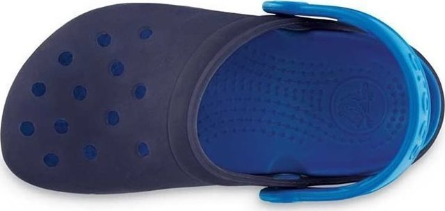 blue translucent crocs