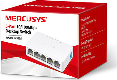 Mercusys MS105 v1 Unmanaged L2 Switch με 5 Θύρες Ethernet