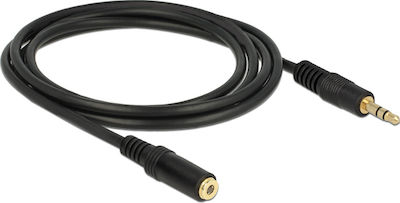 DeLock 3.5mm male - 3.5mm female Cable Black 2m (83766)