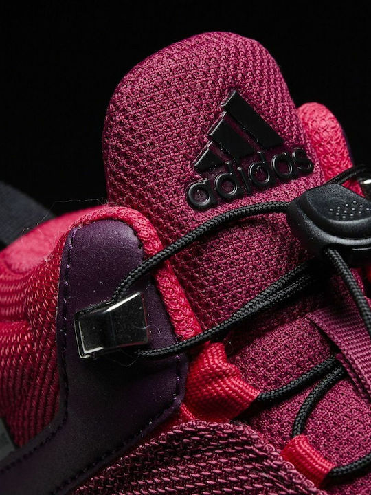 Fortatrail Mid K Kids Sports Shoes with Laces Burgundy