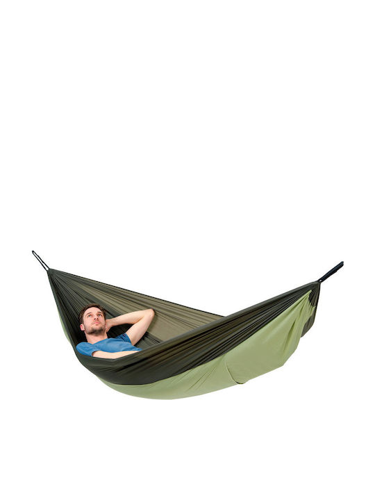 Amazonas Silk Traveller Thermo Hängematte Fallschirm Einzeln Stoff Grün 275x140x140εκ.