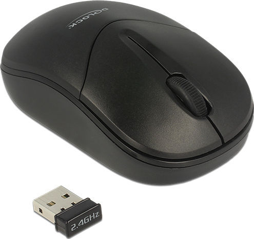 DeLock 12494 Ασύρματο Mini Ποντίκι Μαύρο
