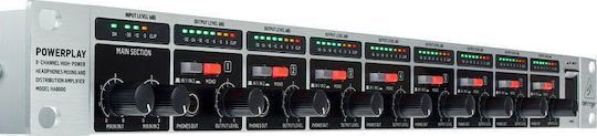 Behringer HA8000 V2 Αναλογικός Ενισχυτής Ακουστικών Rack 8 Καναλιών με Jack 6.3mm