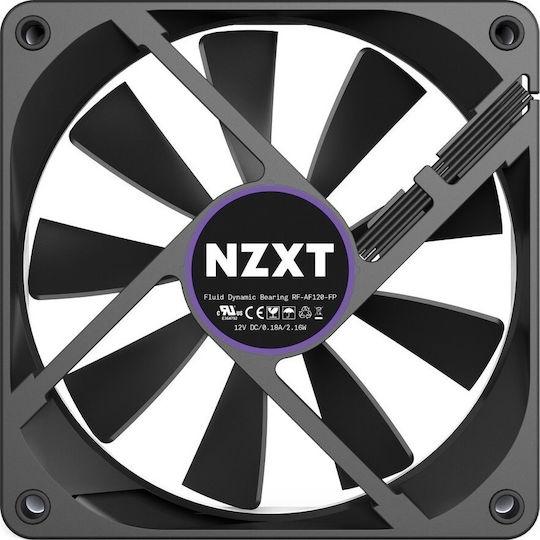 NZXT Aer F120 Gehäuselüfter mit Verbindung 4-Pin PWM 1Stück Schwarz