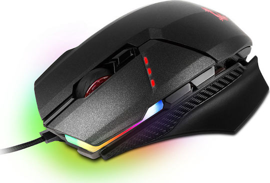 MSI Clutch GM60 RGB Gaming Ποντίκι 10800 DPI Μαύρο