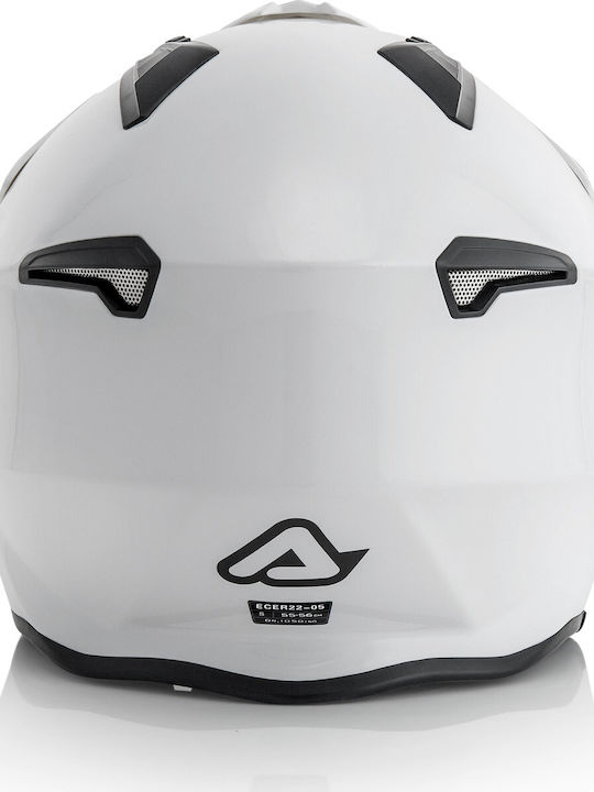 Acerbis Aria White Motorcycle Helmet Jet 1050gr with Sunvisor