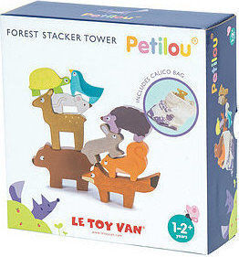 Le Toy Van Stacking Toy Balancing Animals Petilou made of Wood for 12++ Months