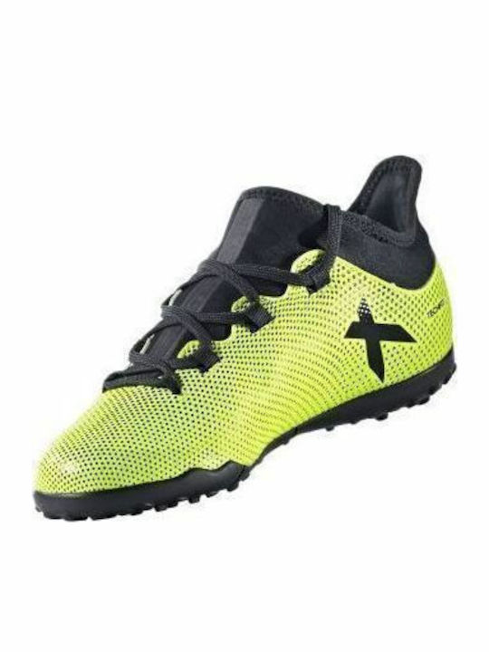 X Tango 17.3 TF Kids Turf Soccer Shoes with Sock Yellow