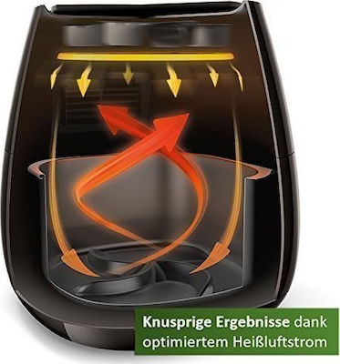 Philips HD9220/20 Φριτέζα Αέρος με Αποσπώμενο Κάδο 0.8lt Μαύρη