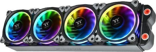 Thermaltake Riing Plus 14 Radiator Fan TT Premium Case Fan 140mm (1400rpm / 63.19cfm) με RGB Φωτισμό και Σύνδεση 4-Pin Molex 3τμχ