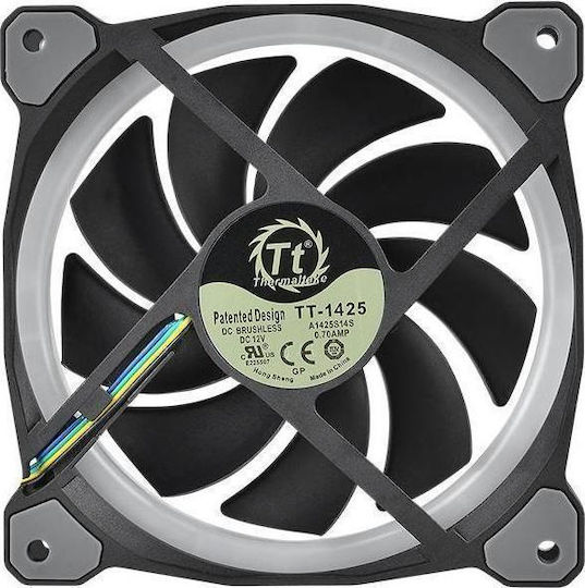 Thermaltake Riing Plus 14 Radiator Fan TT Premium Case Fan 140mm (1400rpm / 63.19cfm) με RGB Φωτισμό και Σύνδεση 4-Pin Molex 3τμχ