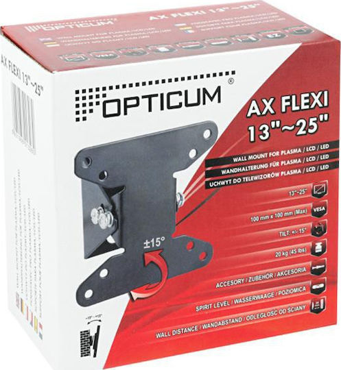 Opticum AX Flexi Стойка за телевизор Стенен с рамо до 25" и 20кг