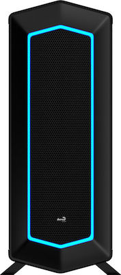 Aerocool P7-C1 Pro Геймърско бюро Midi Tower Компютърна кутия със страничен прозорец и RGB осветление Черен