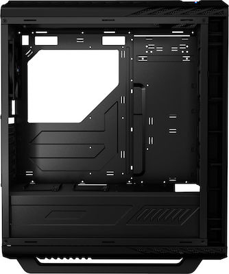 Aerocool P7-C1 Pro Геймърско бюро Midi Tower Компютърна кутия със страничен прозорец и RGB осветление Черен
