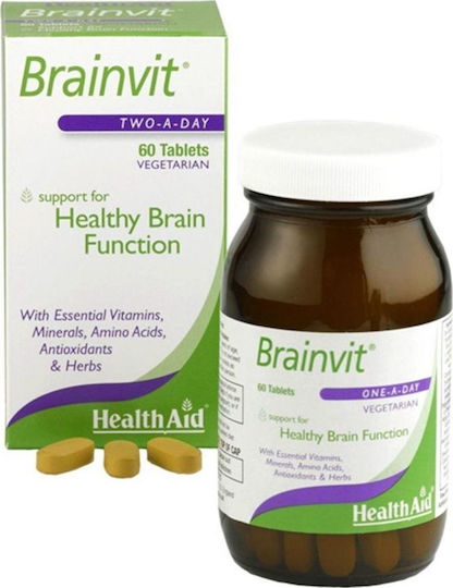 Health Aid Brainvit Συμπλήρωμα για την Μνήμη & τη Συγκέντρωση 60 ταμπλέτες