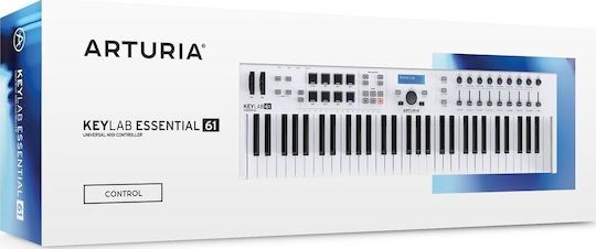 Arturia Midi Keyboard KeyLab Essential with 61 Keys White