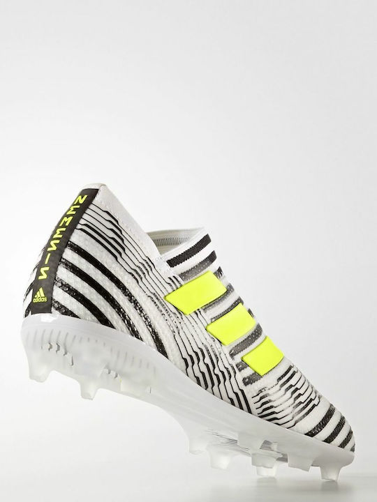 Nemeziz 17+ 360 Agility Firm Ground Cleats FG Kids Soccer Cleats Molded Outsole White
