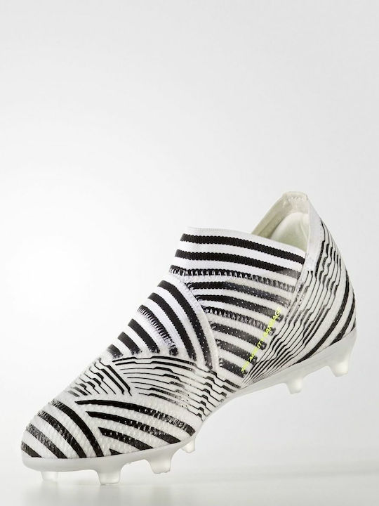 Nemeziz 17+ 360 Agility Firm Ground Cleats FG Kids Soccer Cleats Molded Outsole White