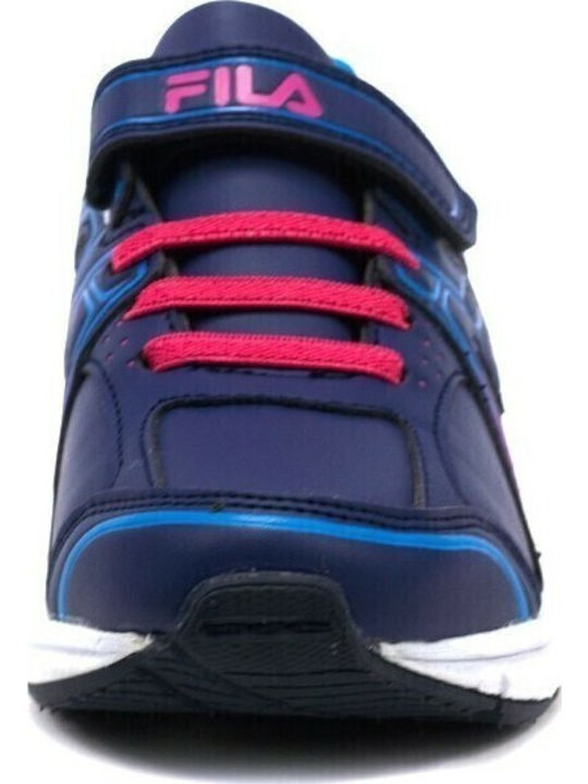 Shine Kids Sports Shoes Running with Hoop & Loop Closure Navy Blue