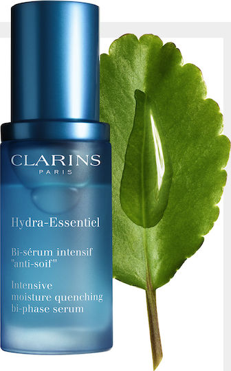 Clarins Hydra Essentiel Bi-Phase Ενυδατικό & Αντιγηραντικό Serum Προσώπου για Λάμψη 30ml