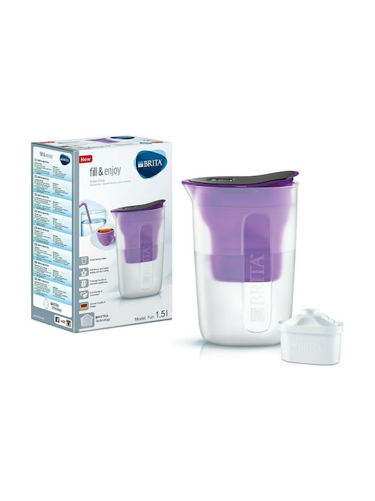 Brita Fill & Enjoy Fun Cană de servire Plastic Purple cu Filtru 1500ml