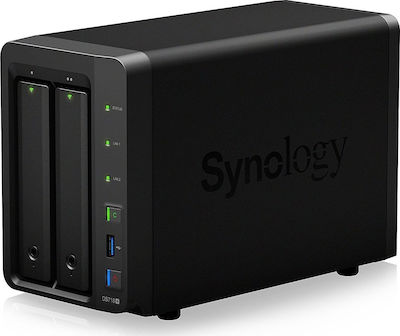 Synology DiskStation DS718+ NAS Turnul cu 2 sloturi pentru HDD/SSD și 2 porturi Ethernet