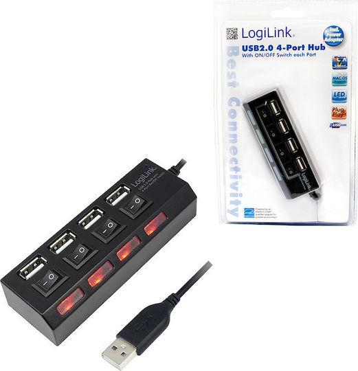 LogiLink Hub 4 Porturi USB 2.0 Cu Conectare USB-A